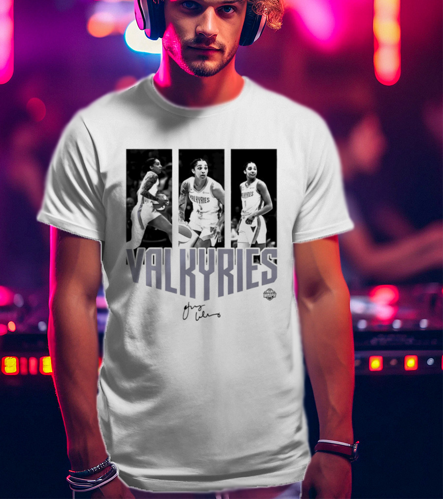 Valkyries Gabby Williams Signature WNBA Player Collage T-Shirt