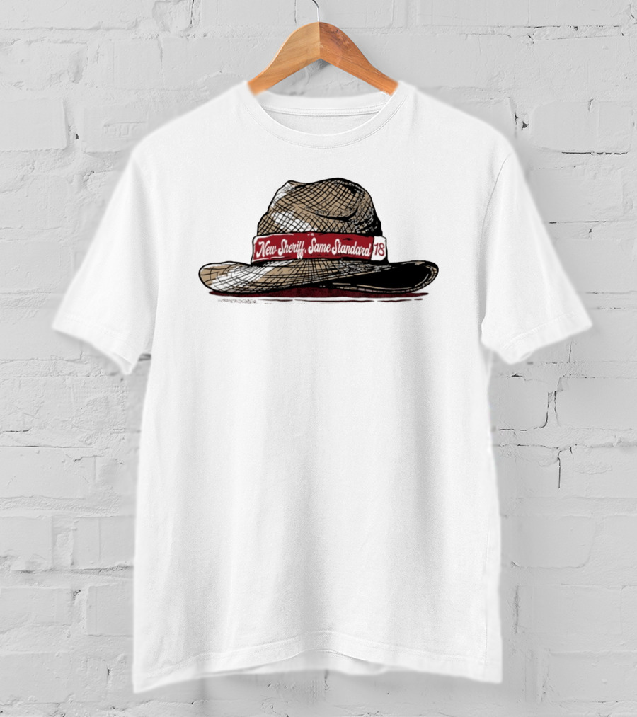 New Sheriff Same Standard 18 Hat Graphic With Textured T-Shirt