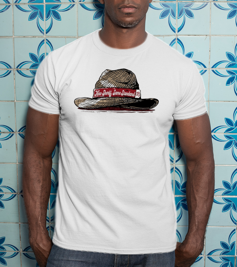 New Sheriff Same Standard 18 Hat Graphic With Textured T-Shirt