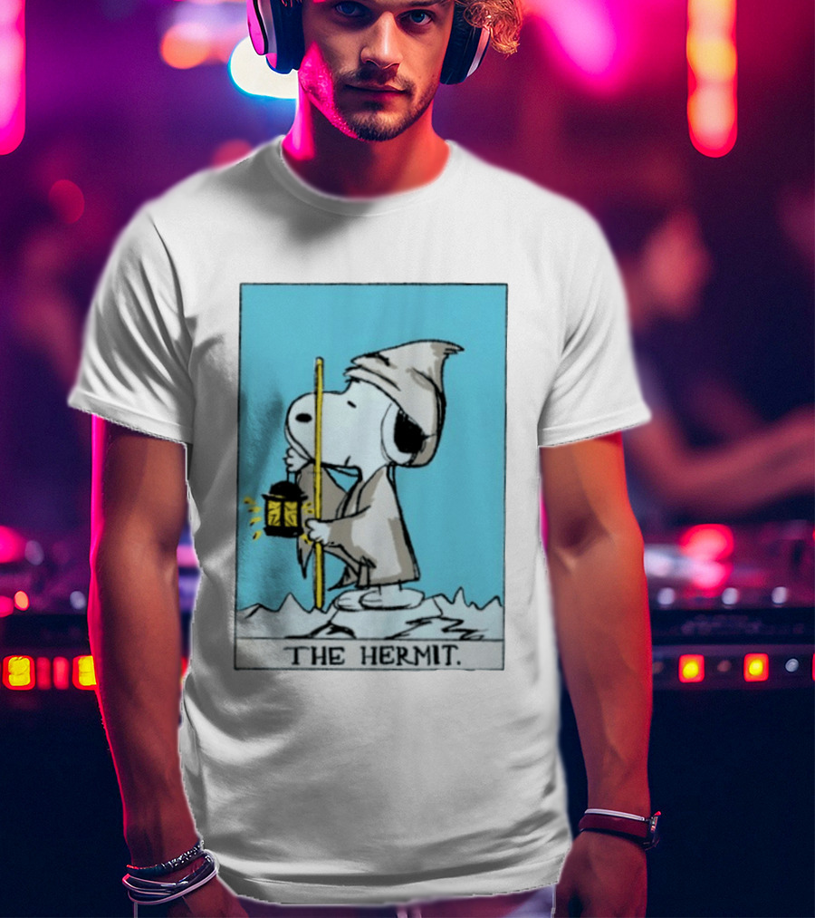 Snoopy The Hermit Tarot Peanuts Charlie Brown T-Shirt