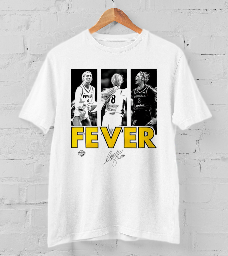Sophie Cunningham Indiana Fever 8 Signature WNBA Player Collage T-Shirt