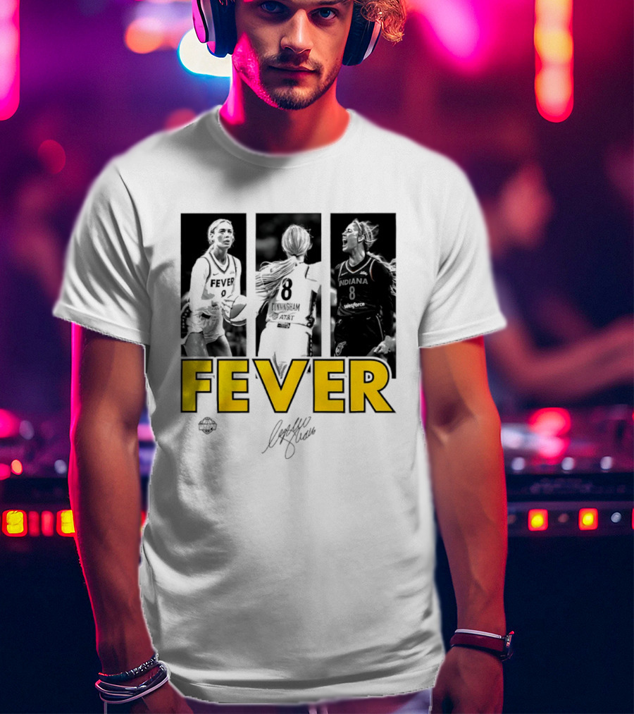Sophie Cunningham Indiana Fever 8 Signature WNBA Player Collage T-Shirt