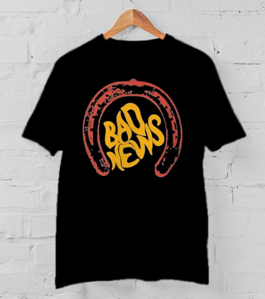 Bad News Horseshoe Icon Retro Vibe T-Shirt