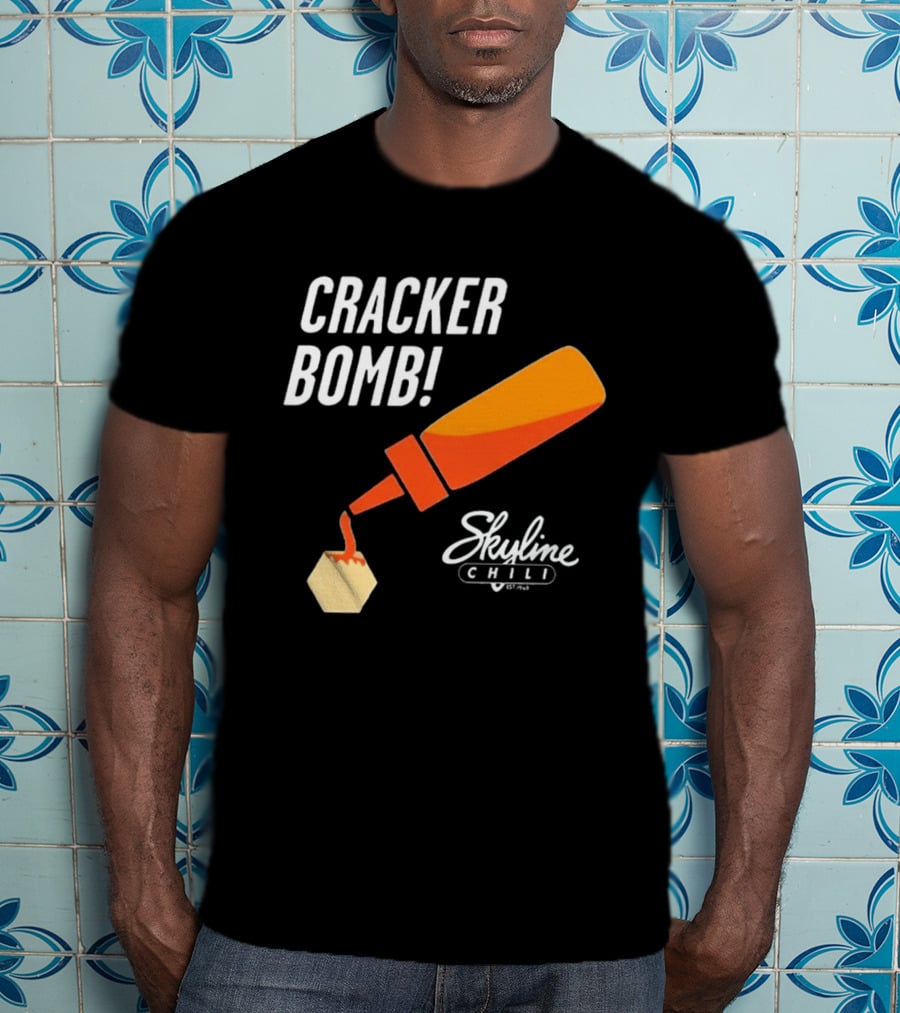 Cracker Bomb Skyline Chili Hot Sauce Fun T-Shirt