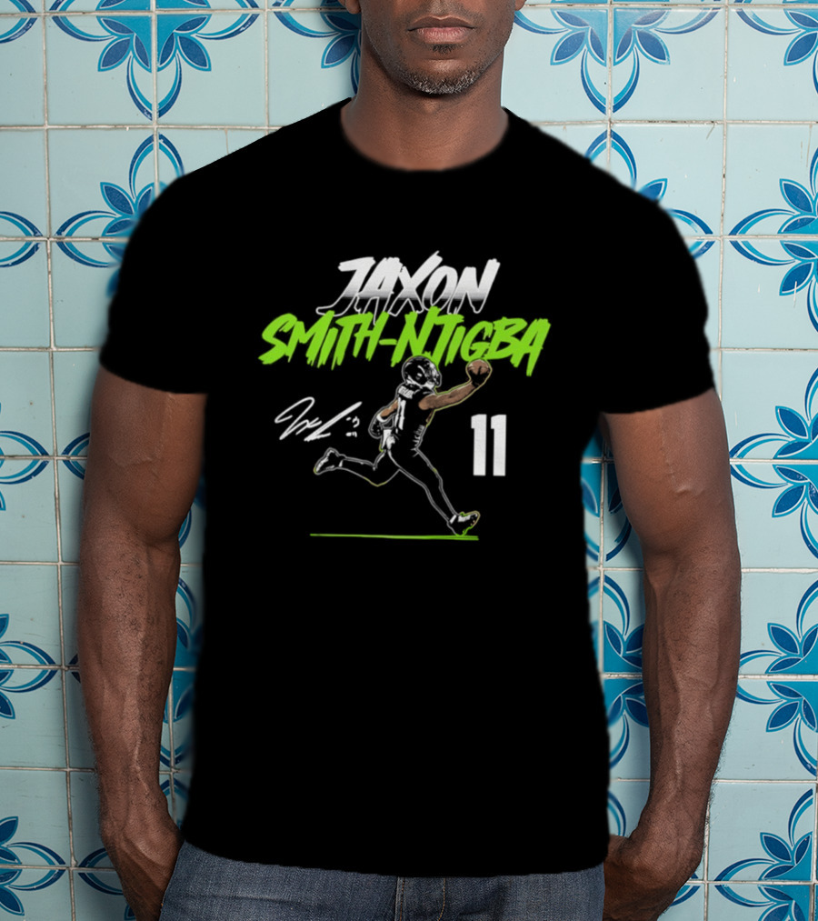 Jaxon Smith Njigba 11 Seahawks Player Pose 2026 T-Shirt
