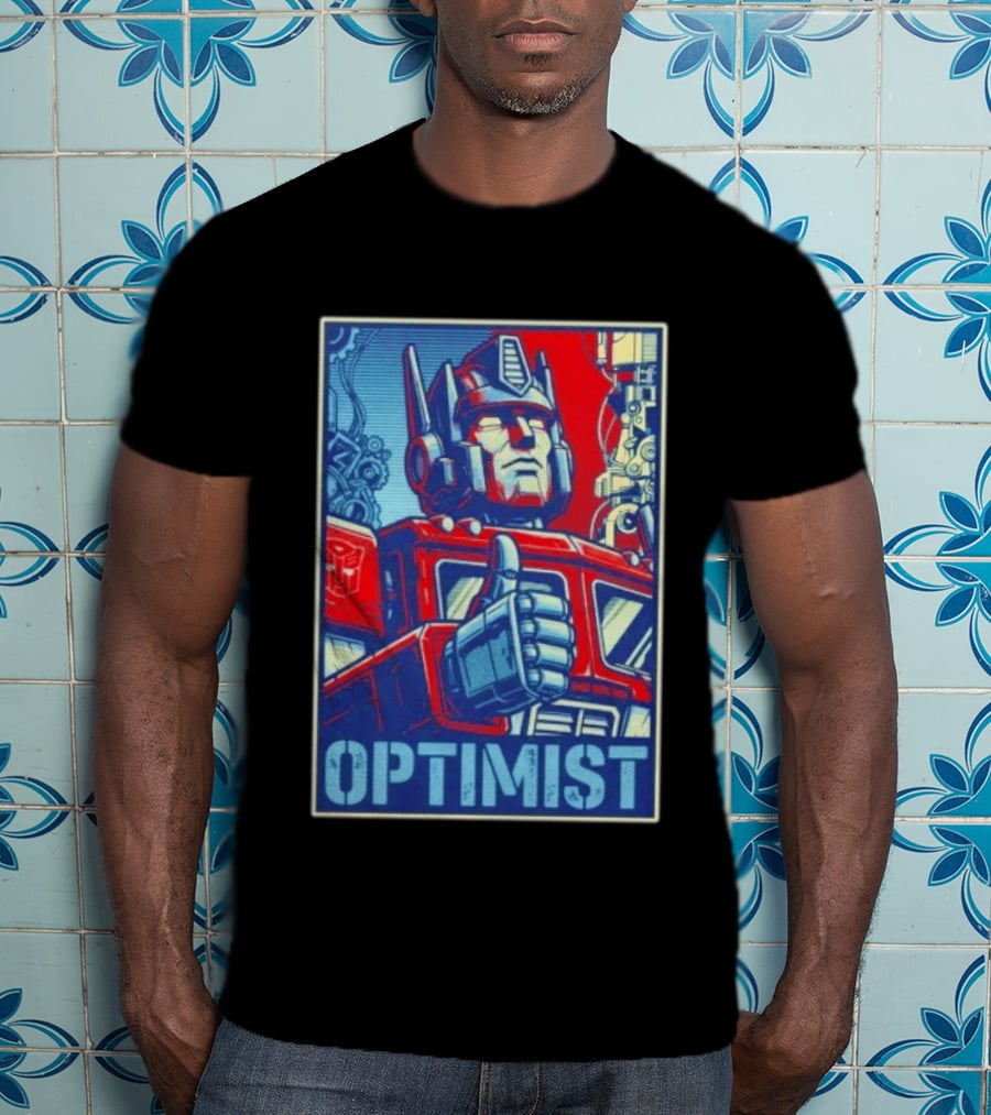 Optimus Prime Optimist Transformers Art Thumbs Up T-Shirt