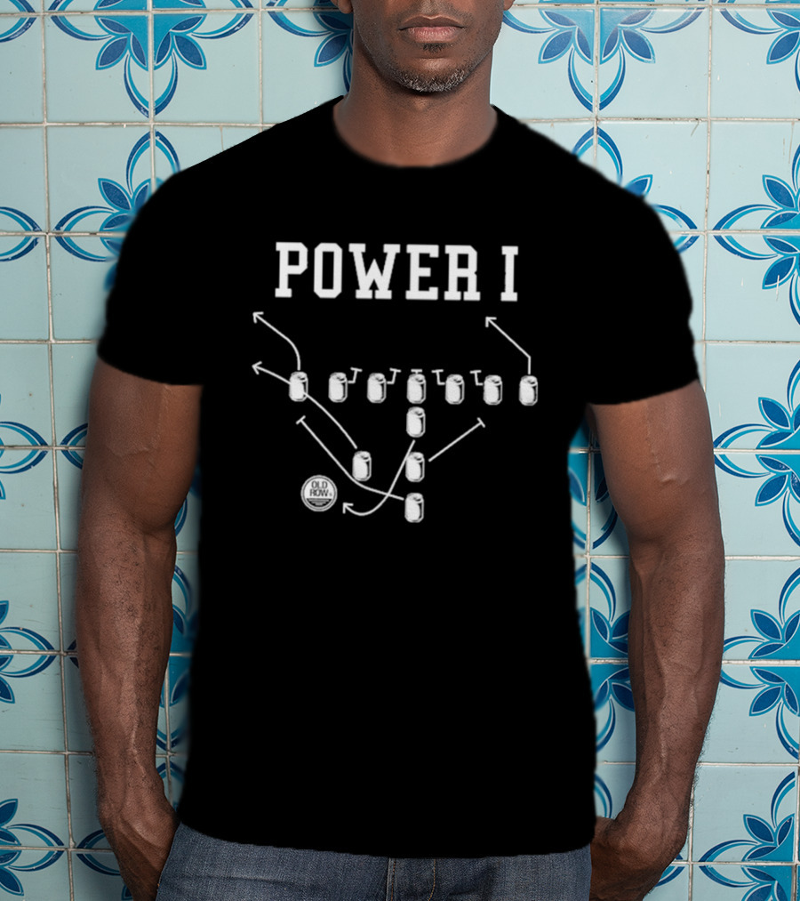 Power I Football Playbook Formation Diagram Offensive Strategy T-Shirt