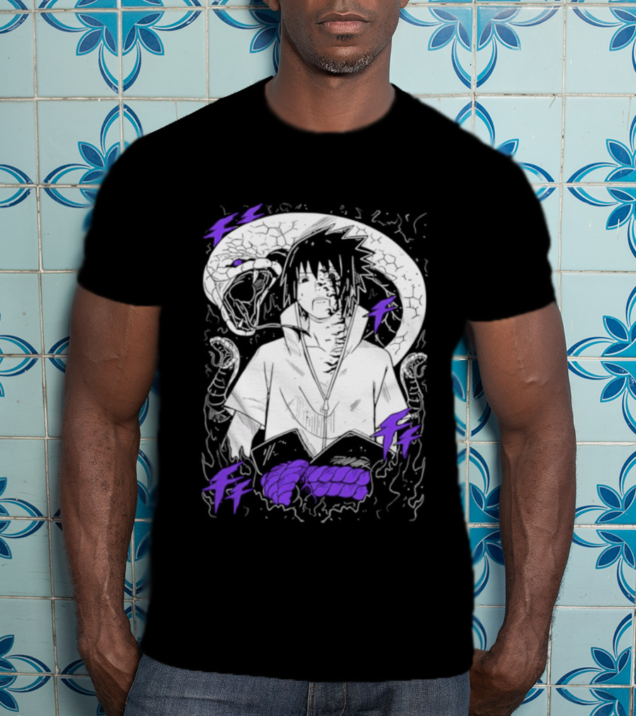 Sasuke Uchiha Orochimaru Snake Naruto Susanoo Mangekyo Sharingan T-Shirt