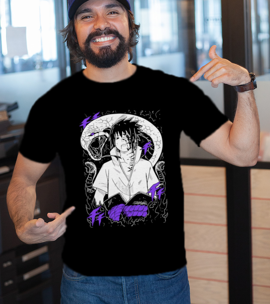 Sasuke Uchiha Orochimaru Snake Naruto Susanoo Mangekyo Sharingan T-Shirt