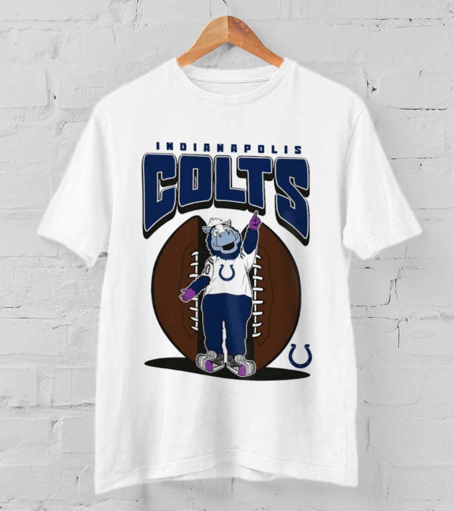 Indianapolis Colts Blue Mania Mascot Football 2026 T-Shirt