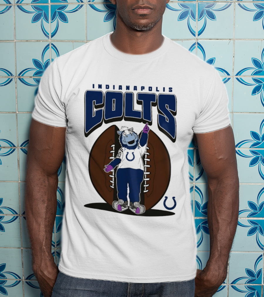 Indianapolis Colts Blue Mania Mascot Football 2026 T-Shirt