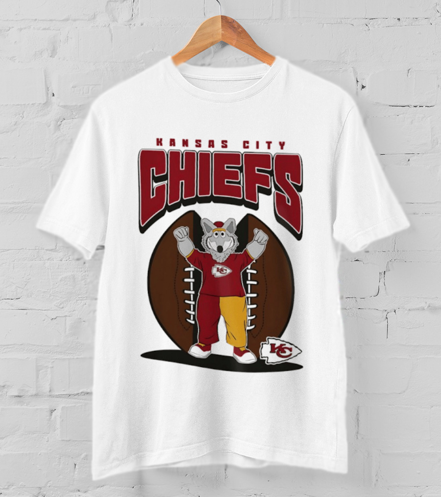 Kansas City Chiefs K.C. Wolf Mascot Football 2026 T-Shirt