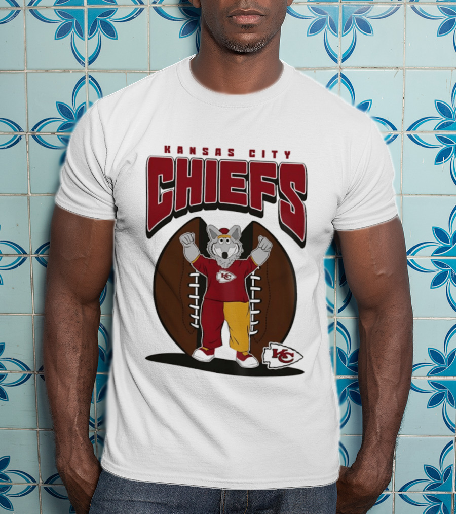 Kansas City Chiefs K.C. Wolf Mascot Football 2026 T-Shirt