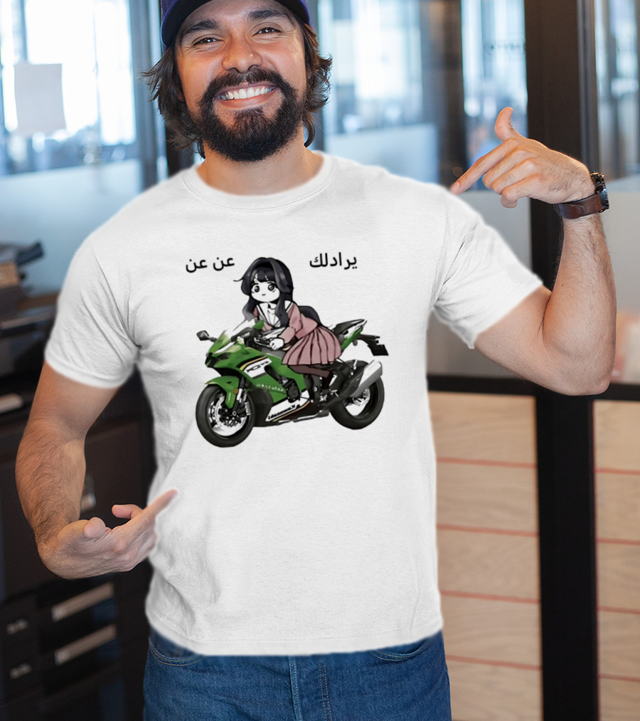 Kawaguri Kaoru Hana Kawasaki Anime Motorcycle Girl YZX 10R T-Shirt