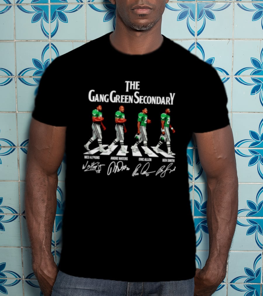 The Gang Green Secondary Wes Hopkins Andre Waters Eric Allen Ben Smith Football Legends T-Shirt
