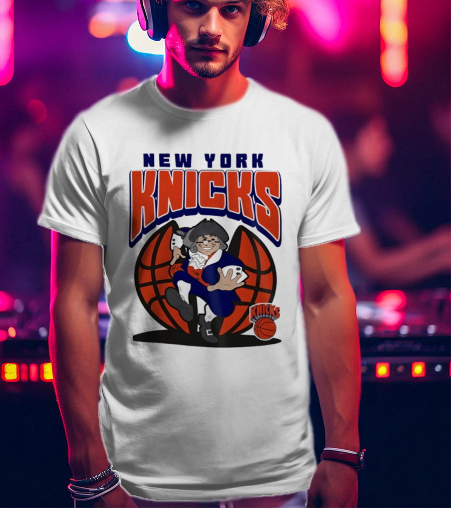 New York Knicks Father Knickerbocker Basketball Mania T-Shirt
