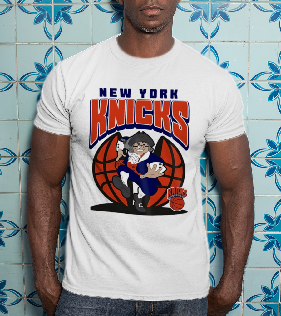 New York Knicks Father Knickerbocker Basketball Mania T-Shirt