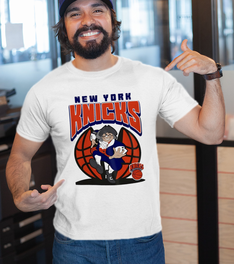 New York Knicks Father Knickerbocker Basketball Mania T-Shirt