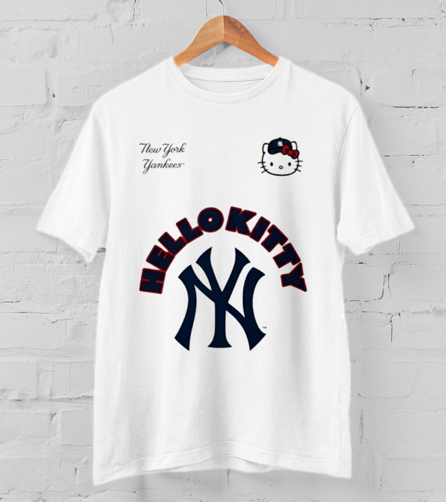 New York Yankees Hello Kitty Collaboration August 22 Yankee Stadium T-Shirt