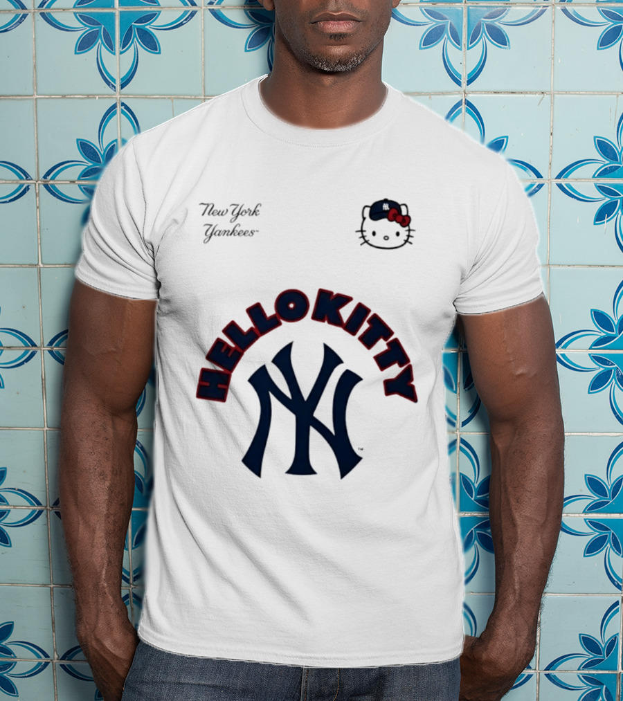 New York Yankees Hello Kitty Collaboration August 22 Yankee Stadium T-Shirt