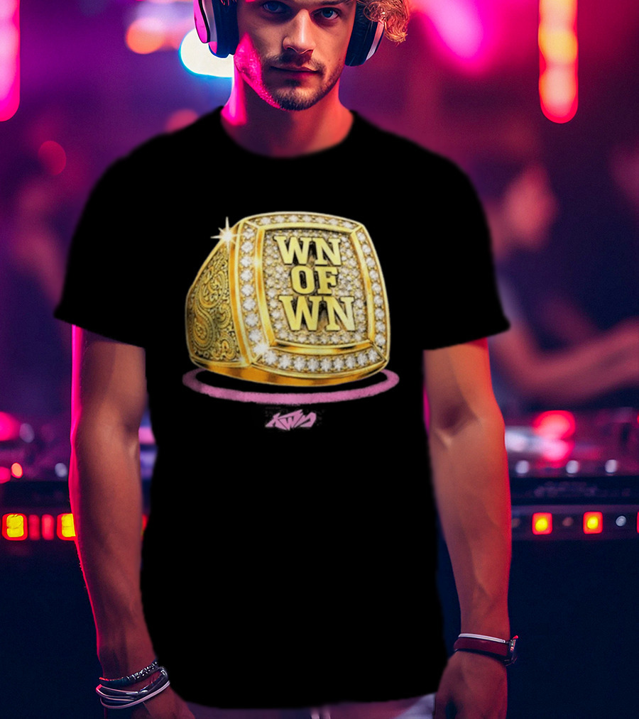 WN OF WIN Championship Gold Ring With Diamonds T-Shirt