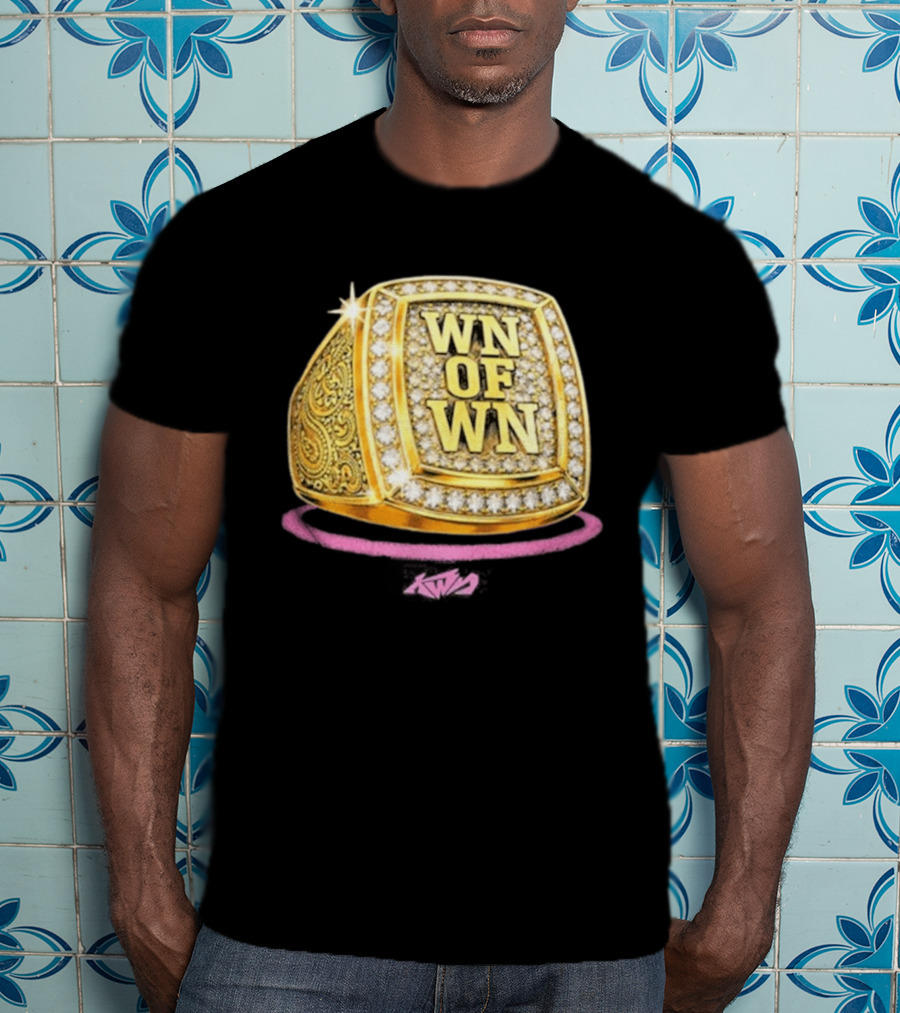 WN OF WIN Championship Gold Ring With Diamonds T-Shirt