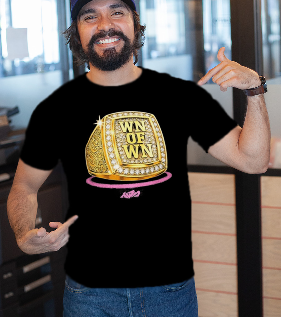 WN OF WIN Championship Gold Ring With Diamonds T-Shirt