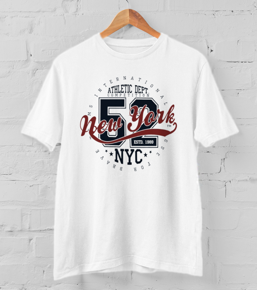 NY International Athletic Dept Competition 52 New York NYC Estd 1989 T-Shirt