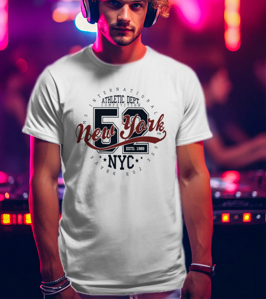 NY International Athletic Dept Competition 52 New York NYC Estd 1989 T-Shirt