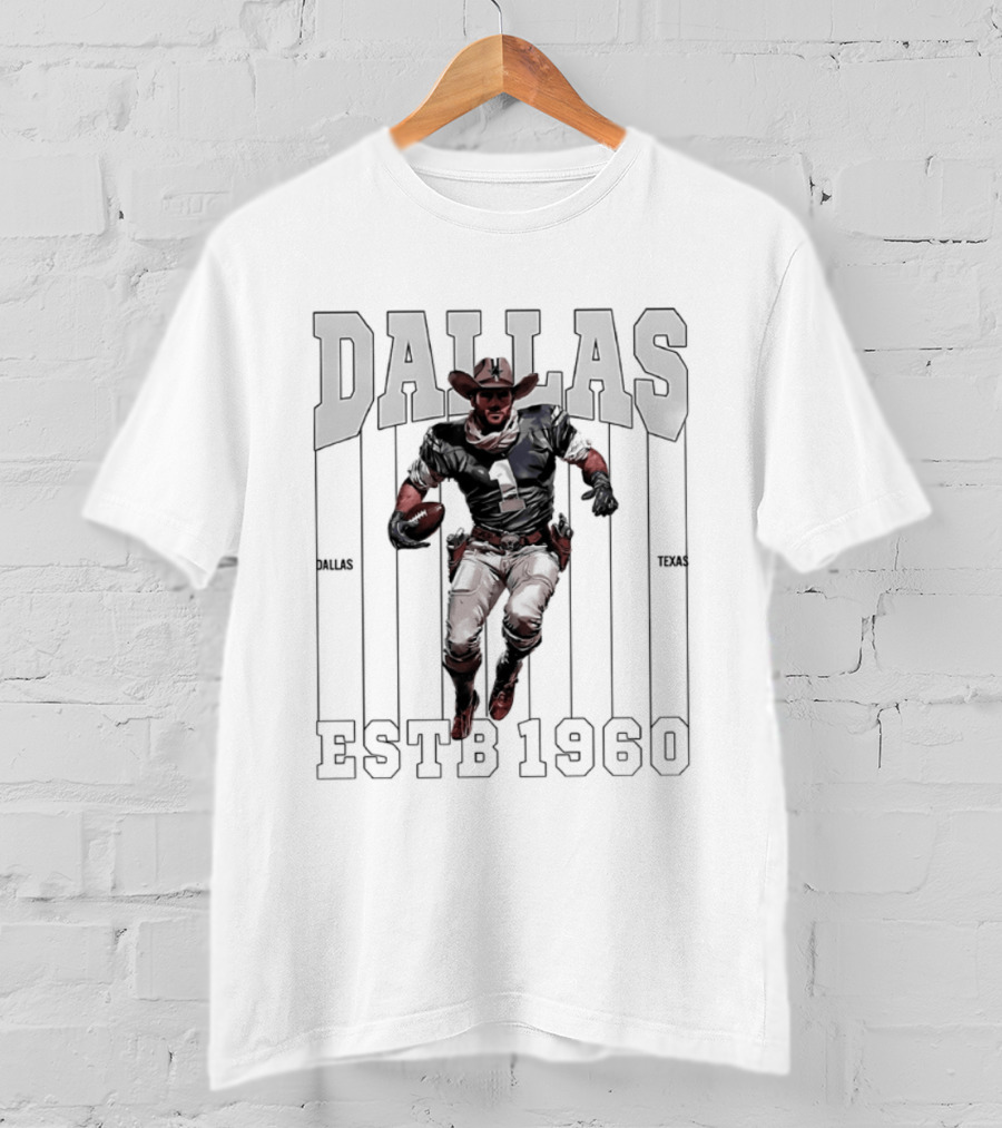 Dallas Cowboys Estb 1960 Football Vintage Style Running Player T-Shirt