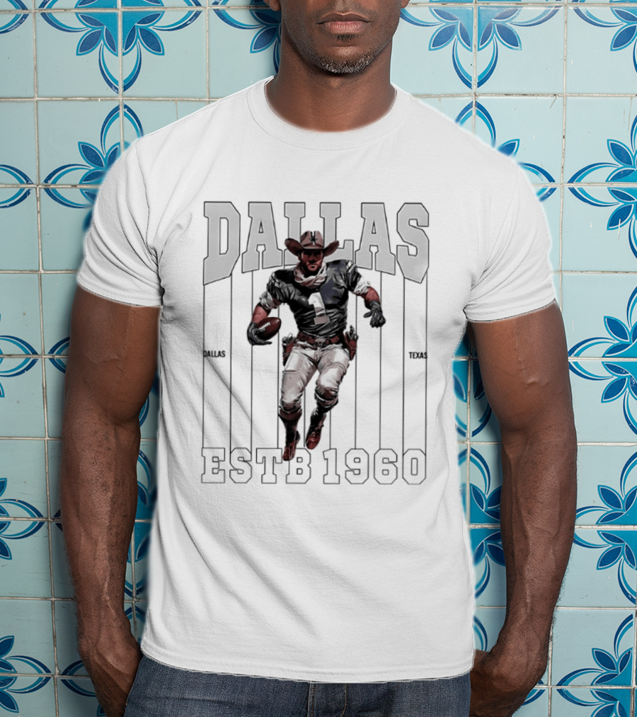 Dallas Cowboys Estb 1960 Football Vintage Style Running Player T-Shirt