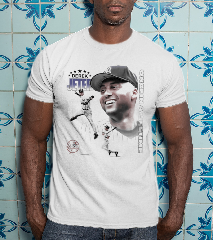 Derek Jeter New York Yankees Once In A Lifetime Baseball Legend T-Shirt