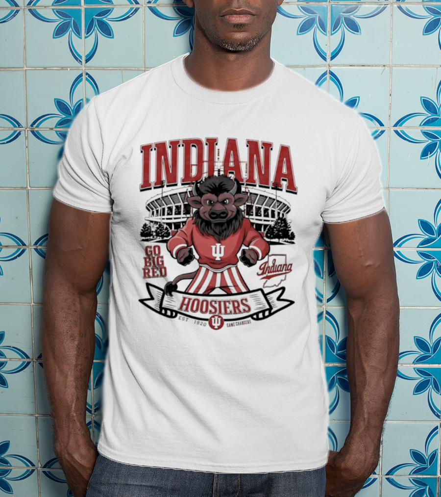 Indiana Hoosiers Go Big Red Lion IU Stadium Est 1820 T-Shirt