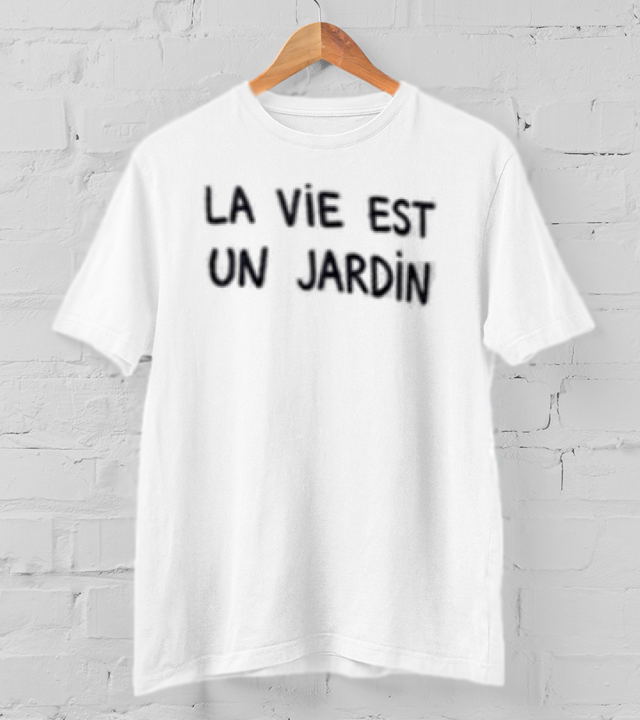 Justice Smith La Vie Est Un Jardin Bold French T-Shirt