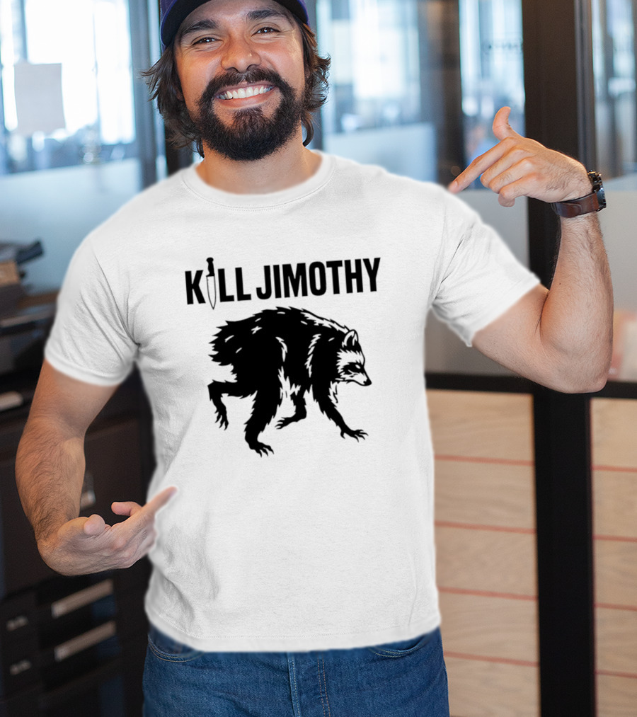 Kill Jimothy Raccoon Meme Knife T-Shirt