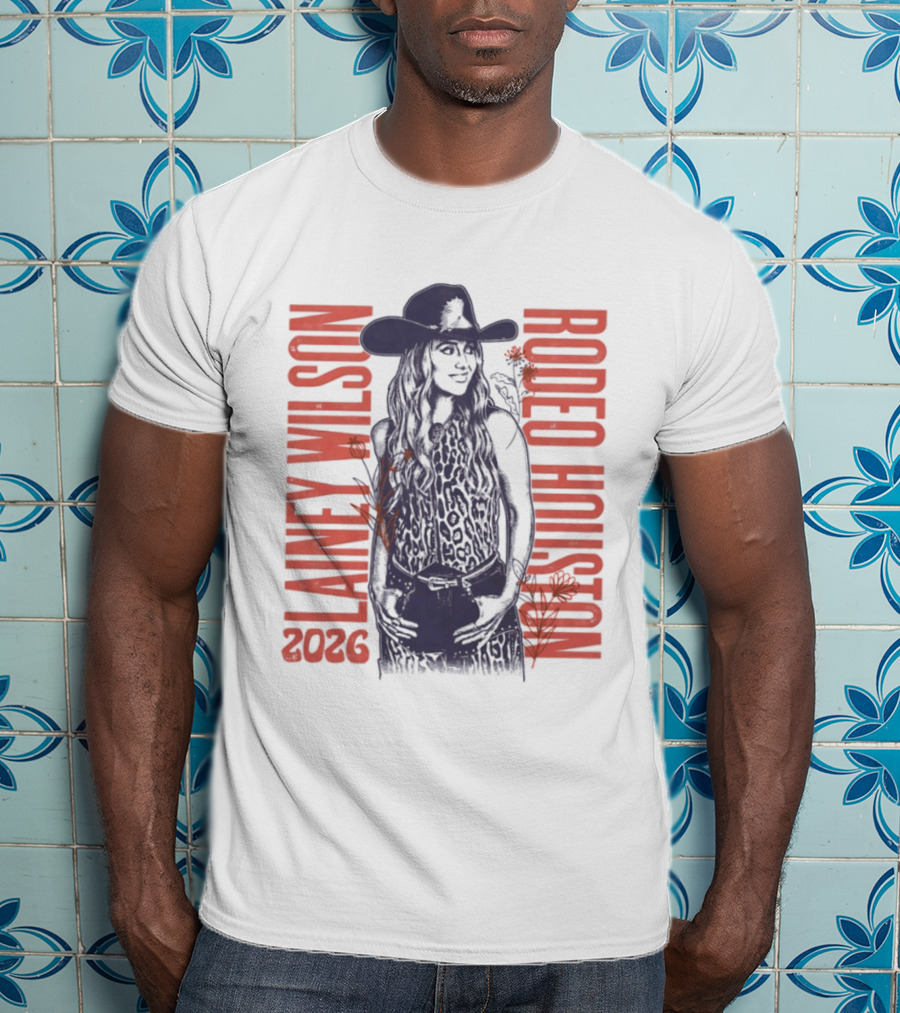Lainey Wilson Rodeo Houston 2026 Country Music Western Style Cowboy Hat Floral T-Shirt