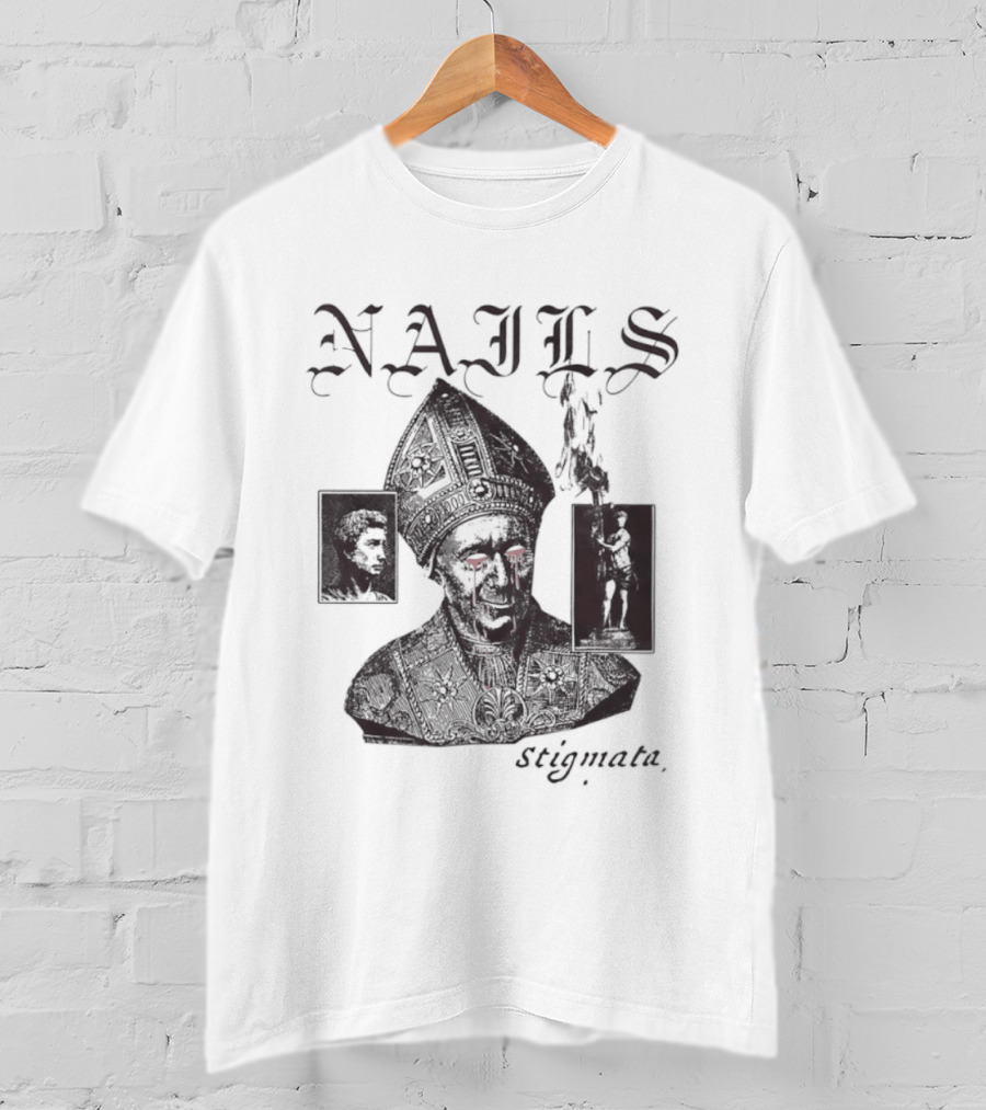 Nails Stigmata Iconic Metal Band Symbolism T-Shirt