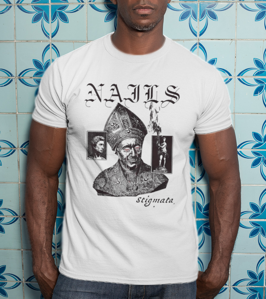 Nails Stigmata Iconic Metal Band Symbolism T-Shirt