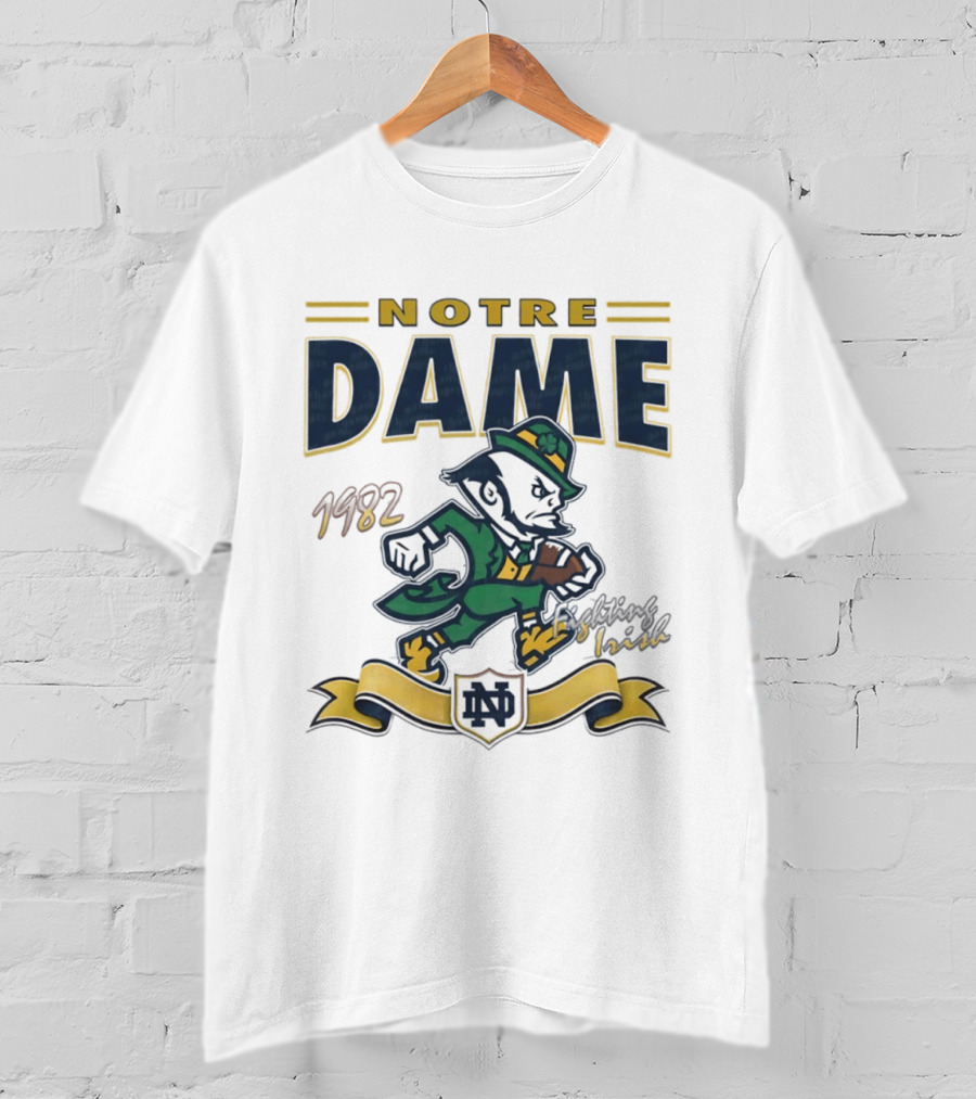 Notre Dame 1982 Fighting Irish Vintage Leprechaun T-Shirt