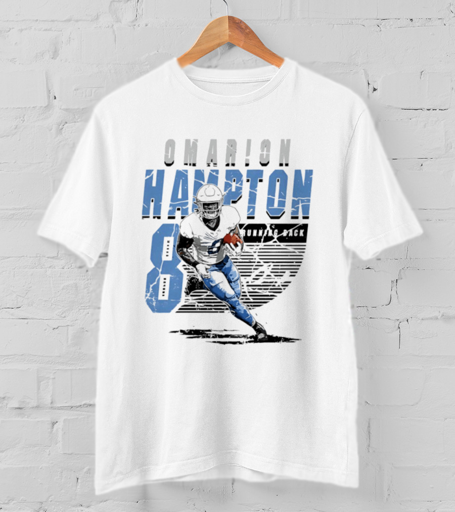 Omarion Hampton 8 Running Back Los Angeles Chargers Football T-Shirt