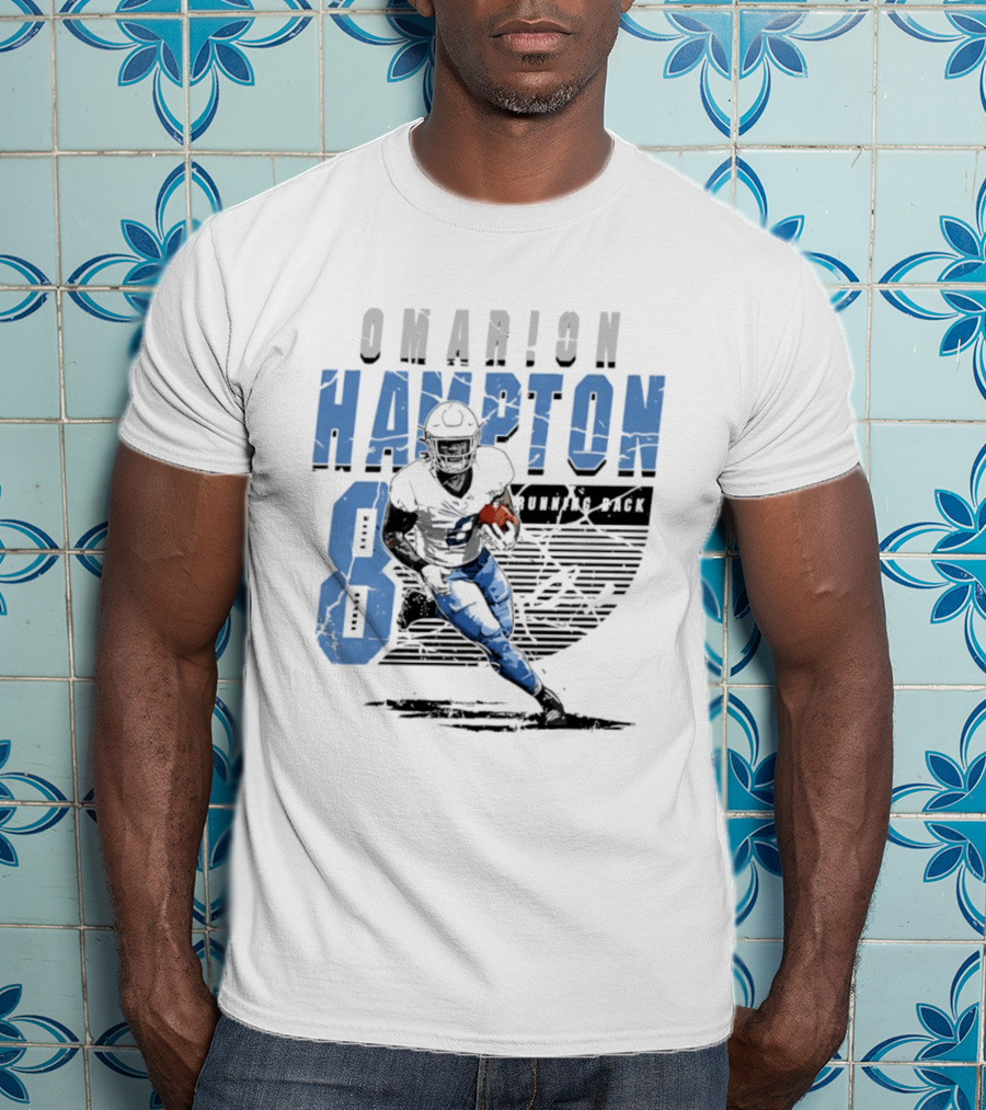 Omarion Hampton 8 Running Back Los Angeles Chargers Football T-Shirt