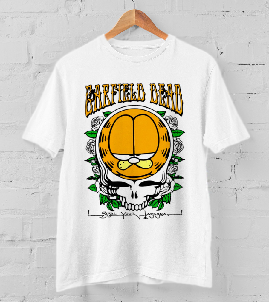 Garfield Dead Steal Your Lasagna Grateful Mashup T-Shirt
