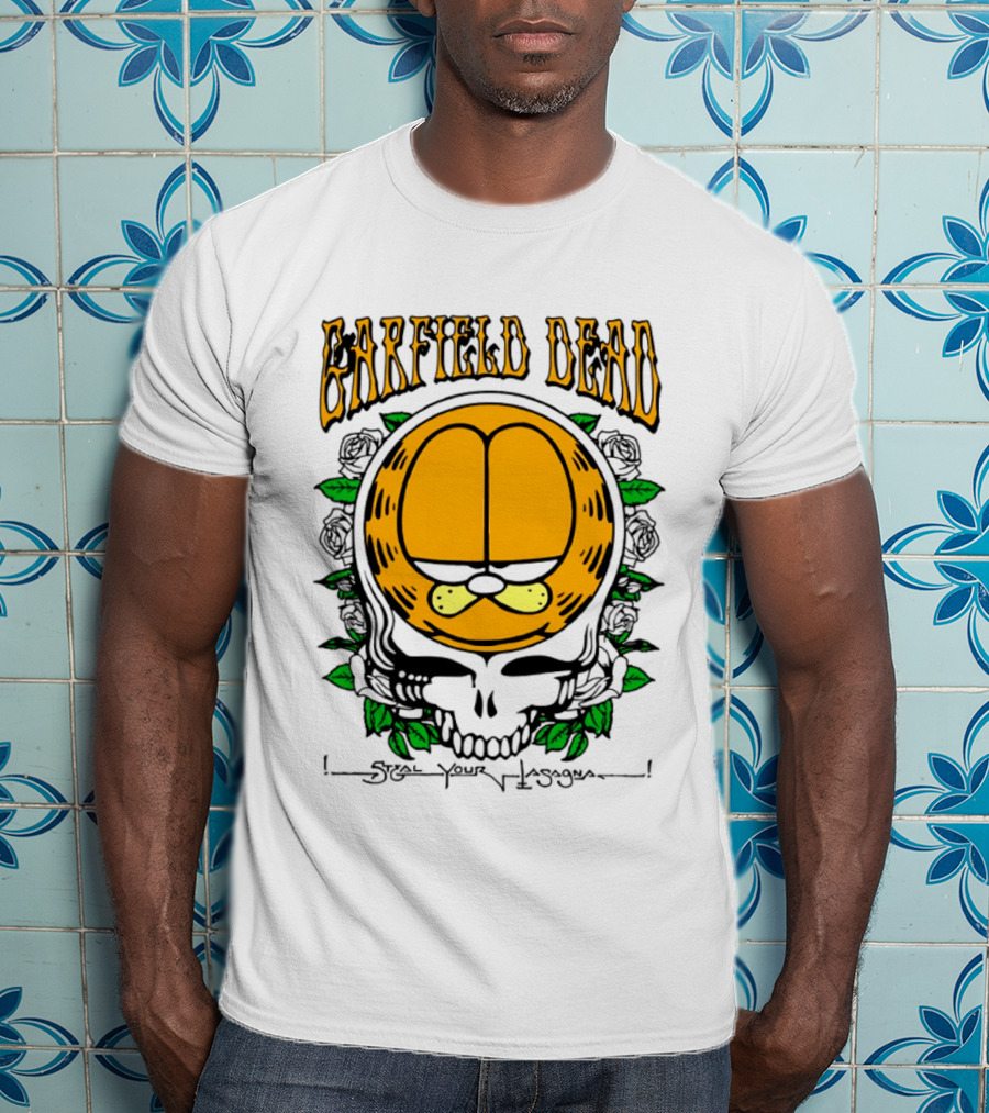 Garfield Dead Steal Your Lasagna Grateful Mashup T-Shirt