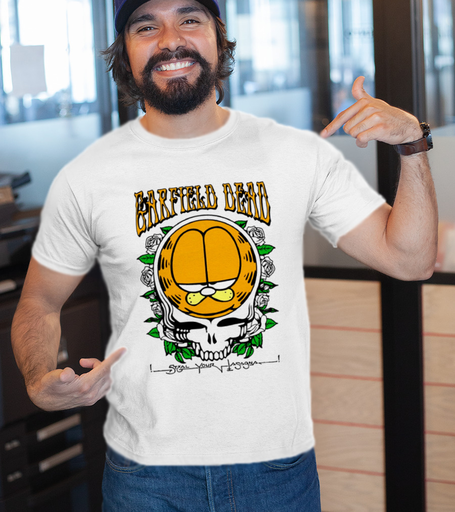 Garfield Dead Steal Your Lasagna Grateful Mashup T-Shirt