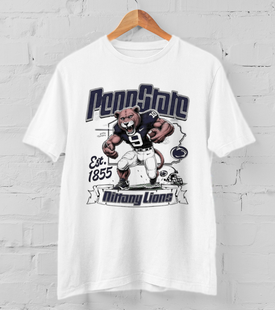 Penn State Nittany Lions Mascot Football Est 1855 T-Shirt