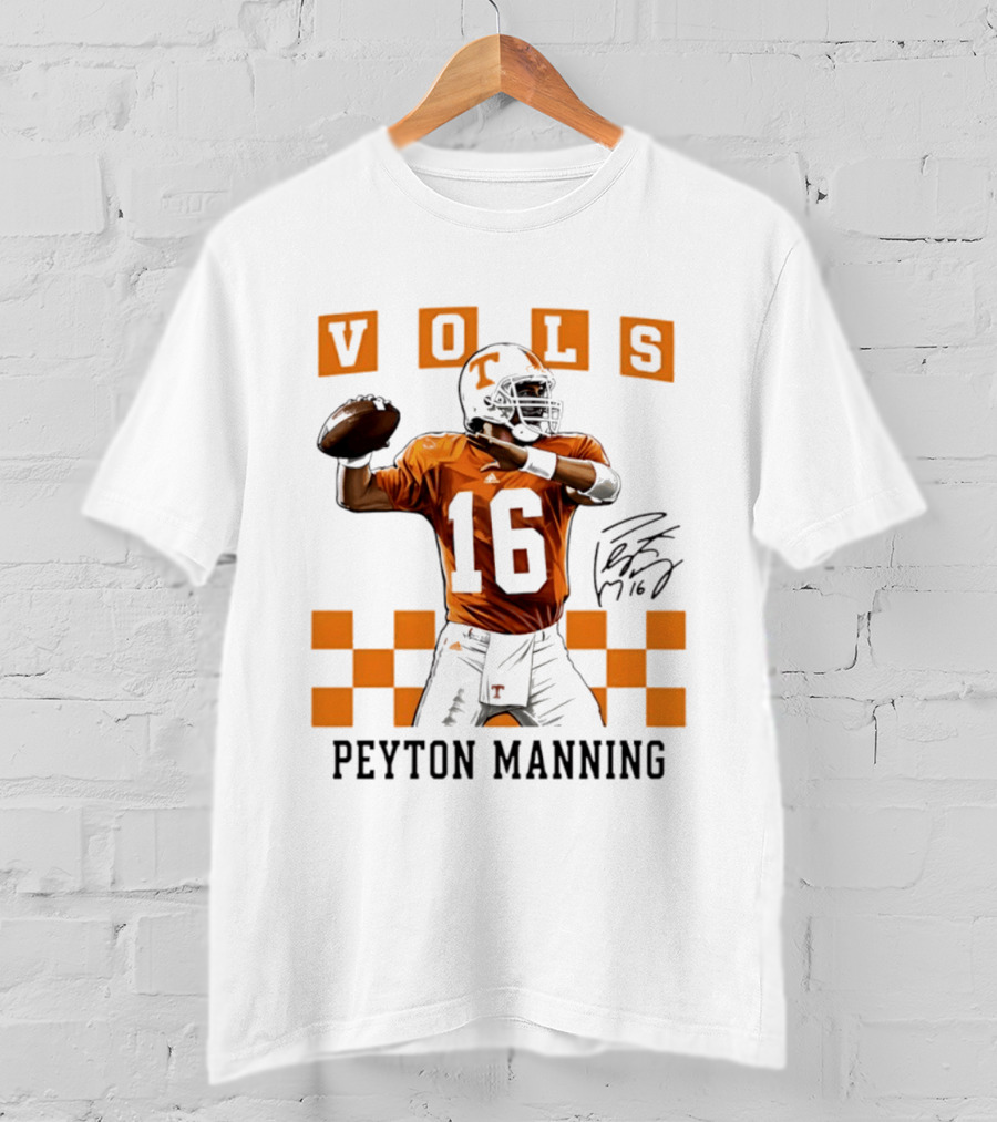 Peyton Manning 16 Vols Tennessee Football Player T-Shirt