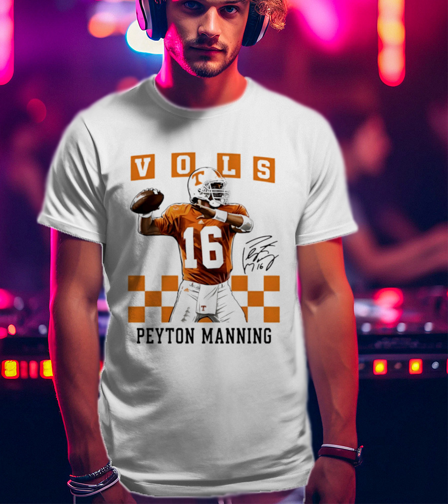 Peyton Manning 16 Vols Tennessee Football Player T-Shirt