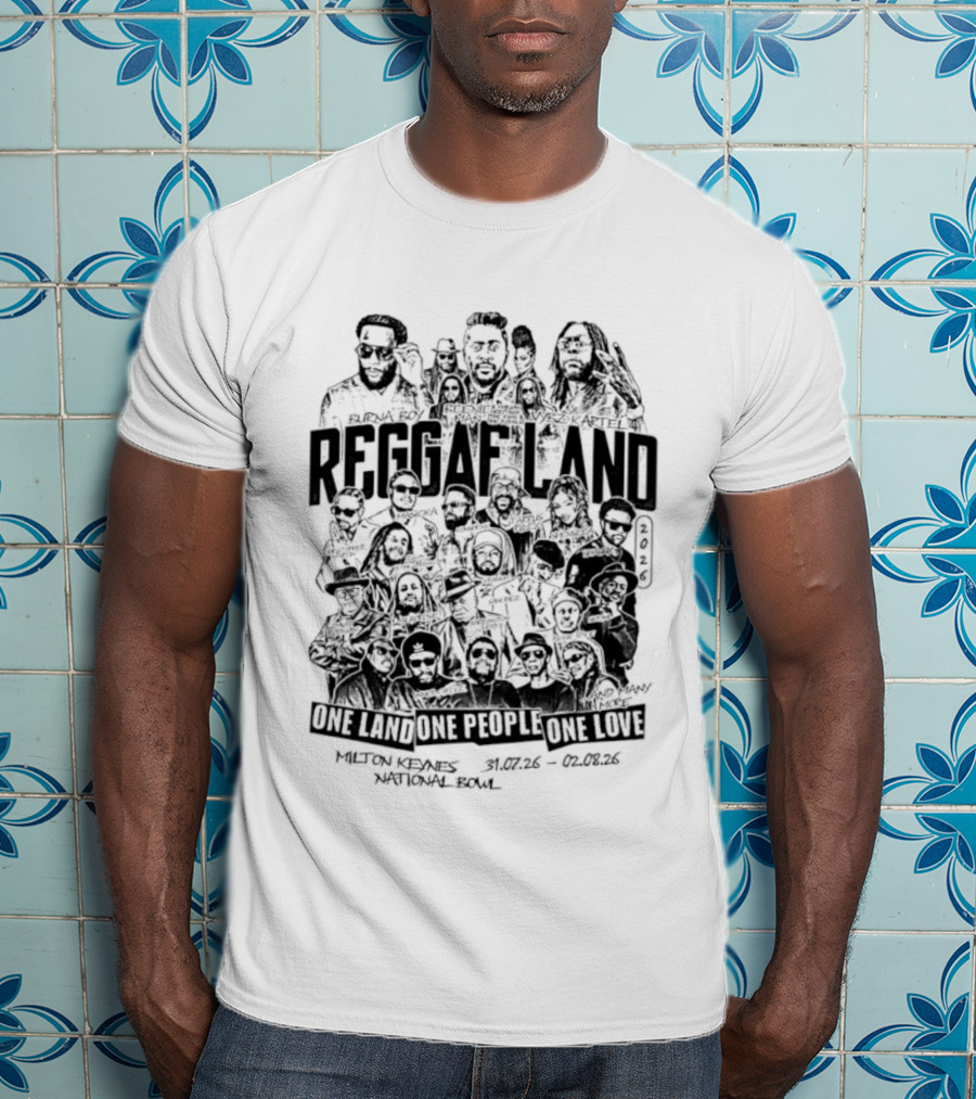 Reggae Land 2026 One Land One People One Love Bandana Army Jacket Rasta Roots Celebration T-Shirt
