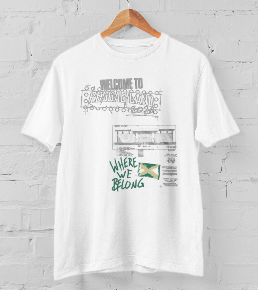 Welcome To Reggae Land 2026 Where We Belong Jamaica Flag T-Shirt