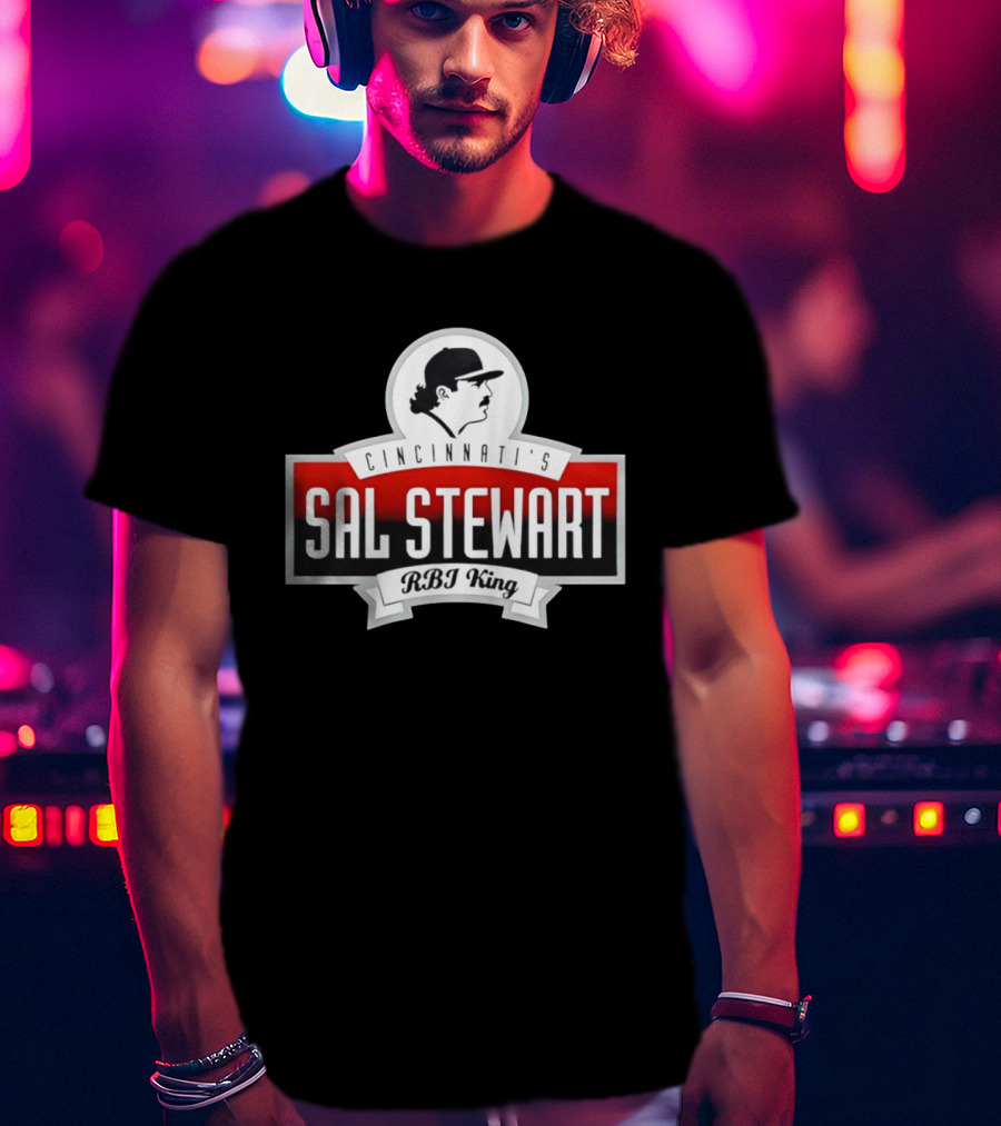 Cincinnati's Sal Stewart RBI King Iconic Baseball T-Shirt